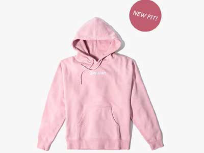 Embroidered Pink Hoodie