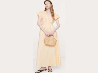 Linen Side-Tie Maxi Dress