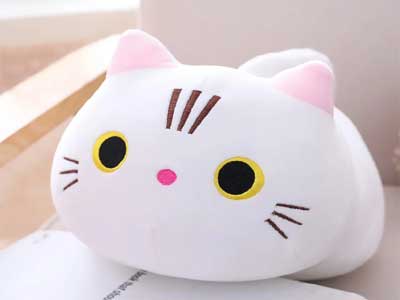 Round Cat Plush Pillow
